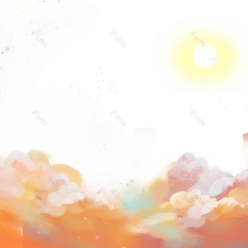 小满图片,插画元素,云朵PNG,插画素材免抠素材